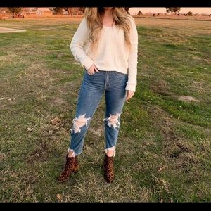 Forever 21 Deep V Back Sweater